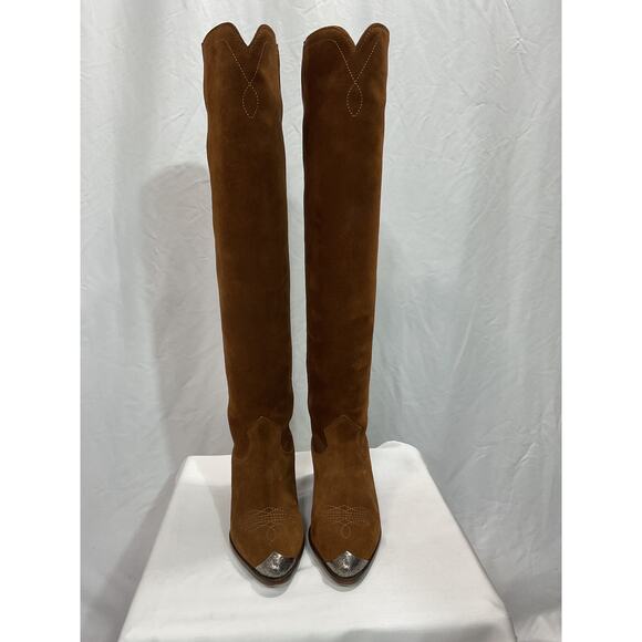 Polo Ralph Lauren 'Knee-High' Brown Western Boots Size 5.5 - Picture 2 of 5